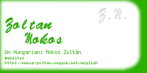 zoltan mokos business card