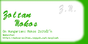 zoltan mokos business card